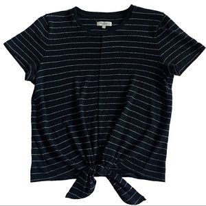 Madewell tie front tee // Size: M